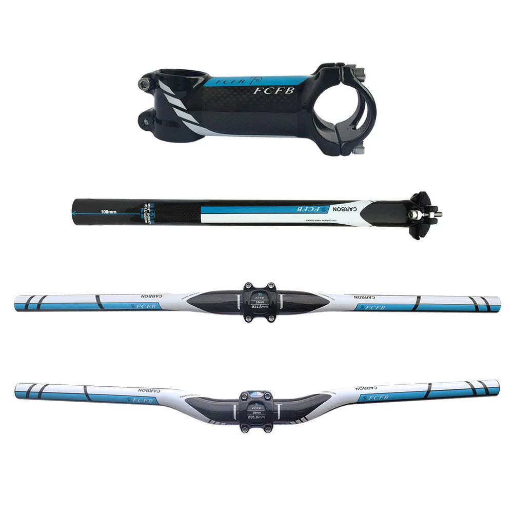 2016 FCFB FW carbon handlbar blue mountain bike carbon handlebar set = Stem seatpost handlebar seat
2016 FCFB FW carbon handlbar blue mountain bike carbon handlebar set = Stem seatpost handlebar seat