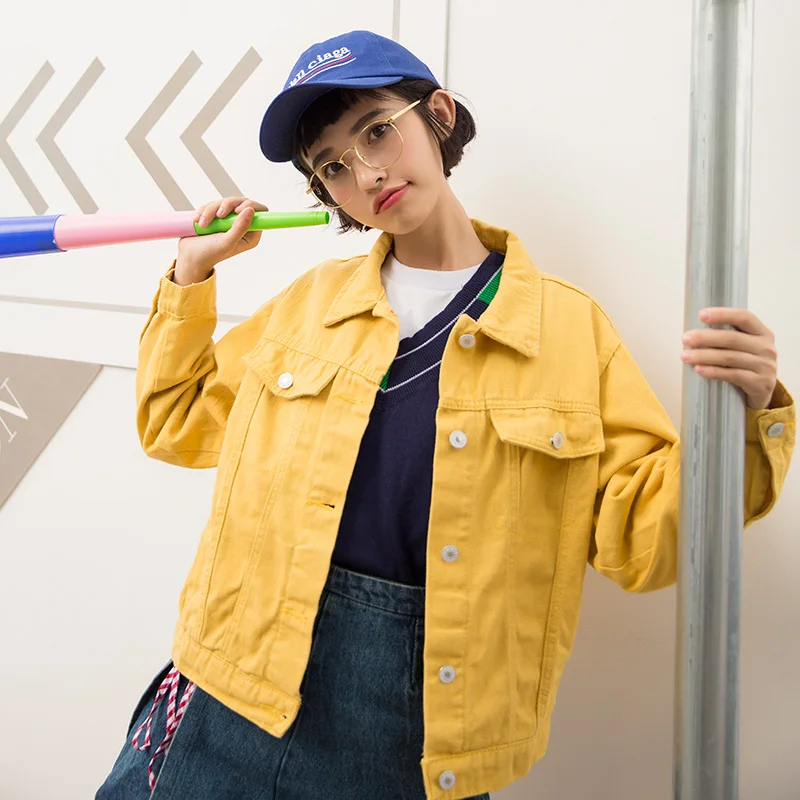 Denim Yellow Coats Embroidery Washed Women's Jackets Bule Mantel Damen Korean Style Female Spring Autumn Jacket Jaqueta Jeans
Denim Yellow Coats Embroidery Washed Women's Jackets Bule Mantel Damen Korean Style Female Spring Autumn Jacket Jaqueta Jeans