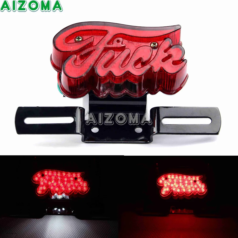 Motorcycles Rear License Plate Tail Light w/Bracket F* LED Running Light Red Brake Taillamp Universal For Harley Softail Offroad
Motorcycles Rear License Plate Tail Light w/Bracket F* LED Running Light Red Brake Taillamp Universal For Harley Softail Offroad