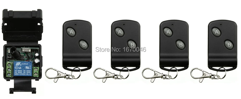 NEW DC12V 10A 1Channel RF Wireless Remote Control Switch/Radio Controlled Switch System 1* Receiver & 4*Transmitter lamp/ window
NEW DC12V 10A 1Channel RF Wireless Remote Control Switch/Radio Controlled Switch System 1* Receiver & 4*Transmitter lamp/ window
