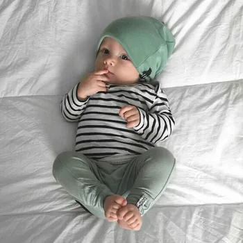 2019 Spring and Autumn baby boys clothes casual 3pcs (Hat + T-shirt, pants) The Striped leisure baby boys Clothing sets
2019 Spring and Autumn baby boys clothes casual 3pcs (Hat + T-shirt, pants) The Striped leisure baby boys Clothing sets
