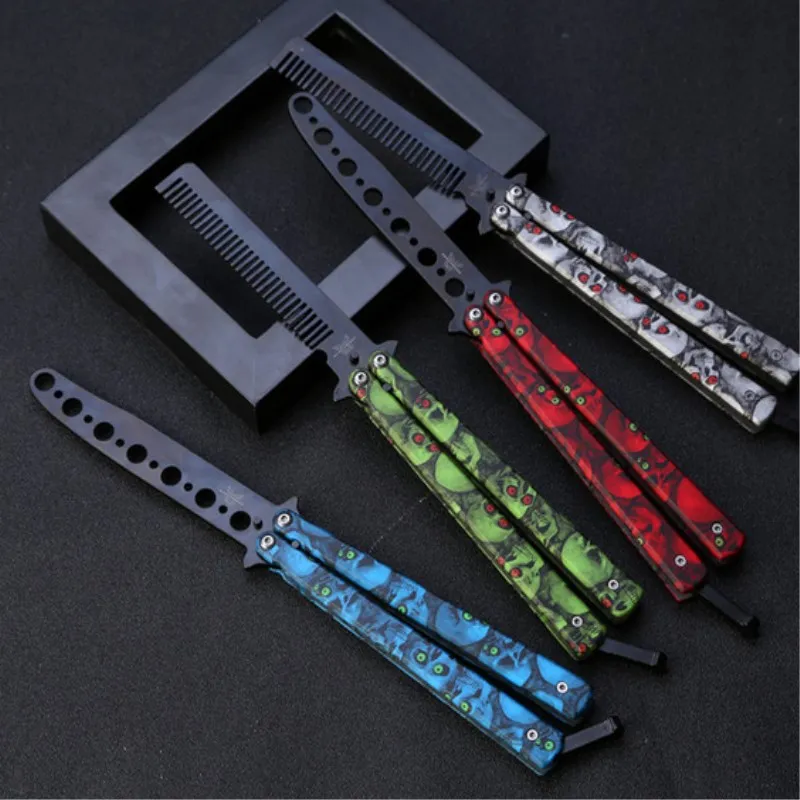 New butterfly Knife butterfly trainer balisong training tool foldable knife self defense knife not sharpened Ghost random color
New butterfly Knife butterfly trainer balisong training tool foldable knife self defense knife not sharpened Ghost random color