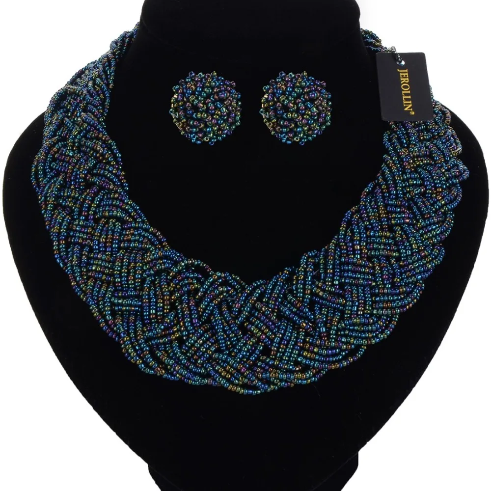Vintage Jewelry Set Handmade Beaded Chunky Necklace Earrings Boho Style 2019 Fashion Necklaces collares colar collier femme
Vintage Jewelry Set Handmade Beaded Chunky Necklace Earrings Boho Style 2019 Fashion Necklaces collares colar collier femme