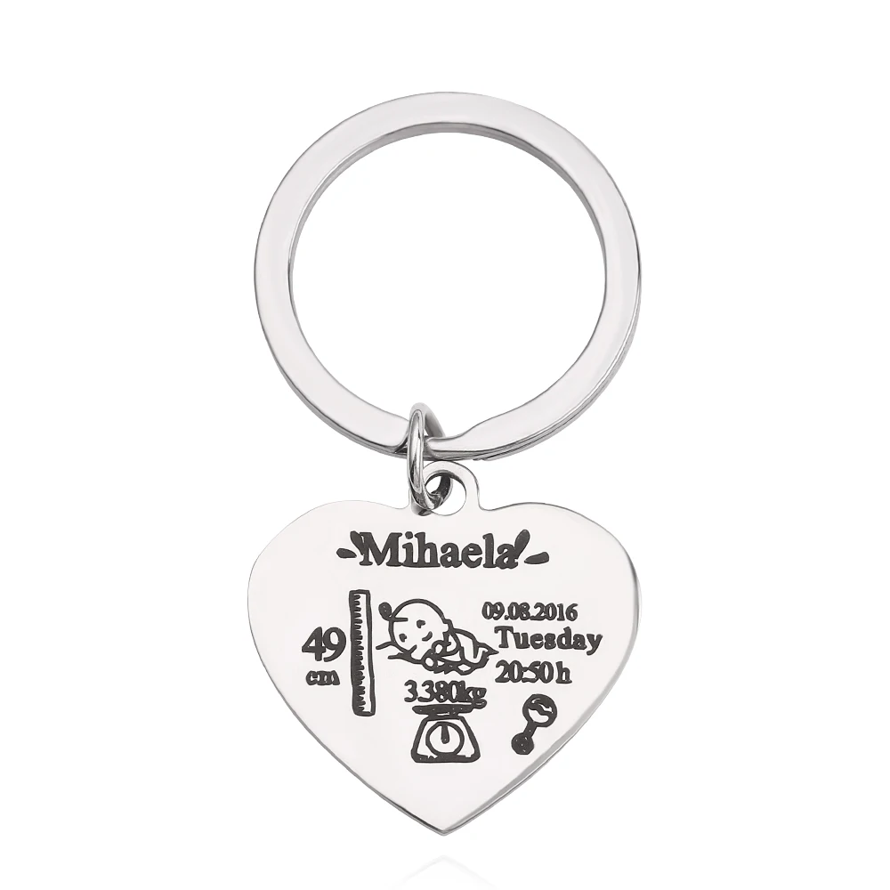 Heart Round Baby Keychain Newborn Record Birth Date Weight Custom Name keyring New Dad Mom Baby Growth Record Special Keepsake
Heart Round Baby Keychain Newborn Record Birth Date Weight Custom Name keyring New Dad Mom Baby Growth Record Special Keepsake