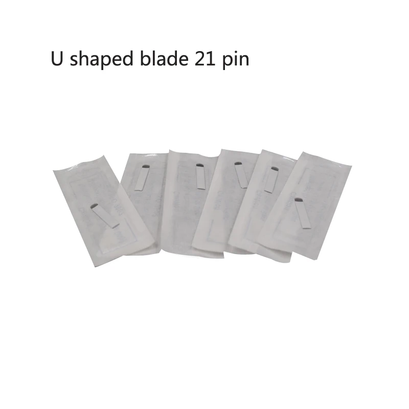 Tattoo needle 100pieces 21pin U Sterilized Stainless Steel 3D tattoo Embroidery Eyebrow Permanent Makeup Needles Blade Hot Sale
Tattoo needle 100pieces 21pin U Sterilized Stainless Steel 3D tattoo Embroidery Eyebrow Permanent Makeup Needles Blade Hot Sale