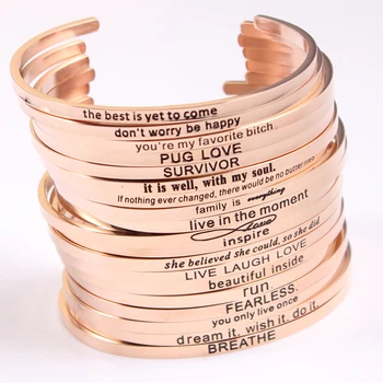 Rose Gold Color Mantra Bracelet Stainless Steel Inspirational Bar Bangles Bracelets For Women High Quality Jewelry 20pcs/lot
Rose Gold Color Mantra Bracelet Stainless Steel Inspirational Bar Bangles Bracelets For Women High Quality Jewelry 20pcs/lot