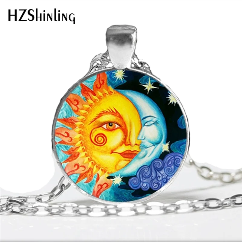 NS-00787 New Design Glass Cabochon Moon and Sun Necklace Handmade Round Moon and Sun Yin Yang Harmonious Pendant Jewelry HZ1
NS-00787 New Design Glass Cabochon Moon and Sun Necklace Handmade Round Moon and Sun Yin Yang Harmonious Pendant Jewelry HZ1