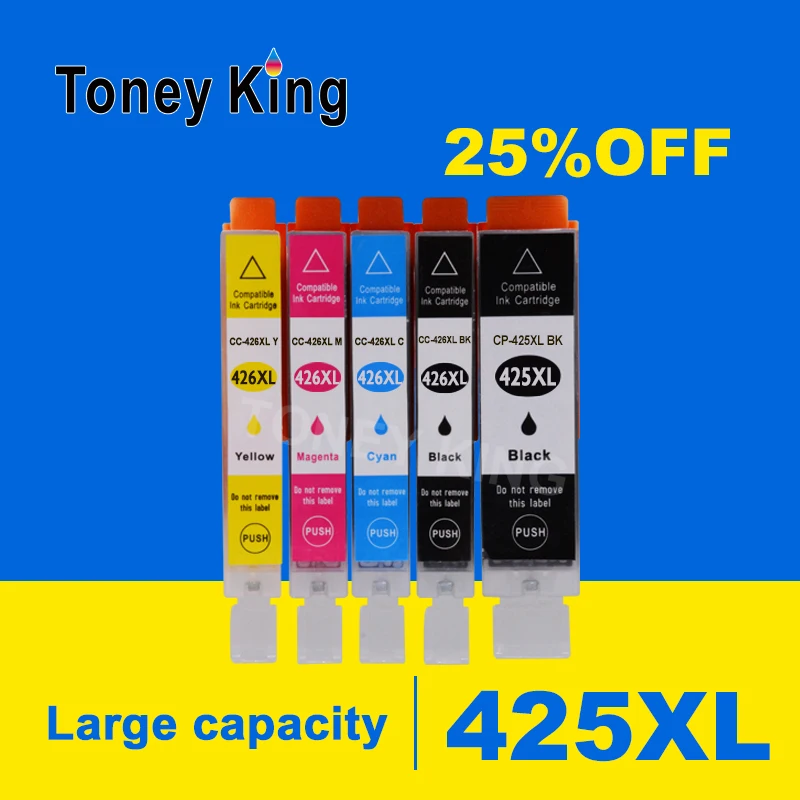 Ink Cartridge for Canon PGI-425 CLI-426 PGI425 CLI426 PIXMA MG5240 MG5140 MG5340 IP4840 IP4940 MX884 IX6540 MX894 MX714 Printers
Ink Cartridge for Canon PGI-425 CLI-426 PGI425 CLI426 PIXMA MG5240 MG5140 MG5340 IP4840 IP4940 MX884 IX6540 MX894 MX714 Printers