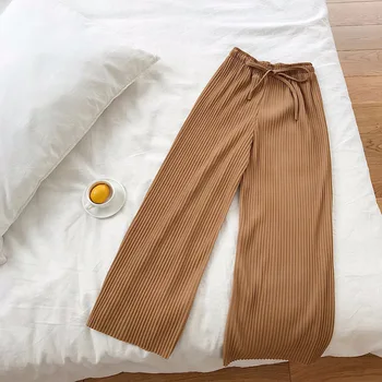 2019 New Girls High Waist Wide Leg Pants Women Spring And Summer Elastic Waist Tie Casual Pants
2019 New Girls High Waist Wide Leg Pants Women Spring And Summer Elastic Waist Tie Casual Pants