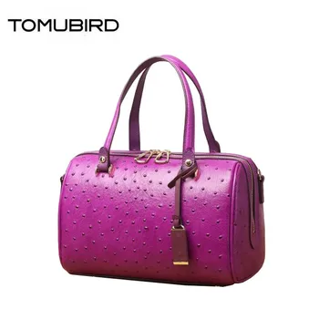 

TOMUBIRD 2020 New women genuine leather bag Superior cowhide famous brand women bag fashion Ostrich-embossed tote women handbags