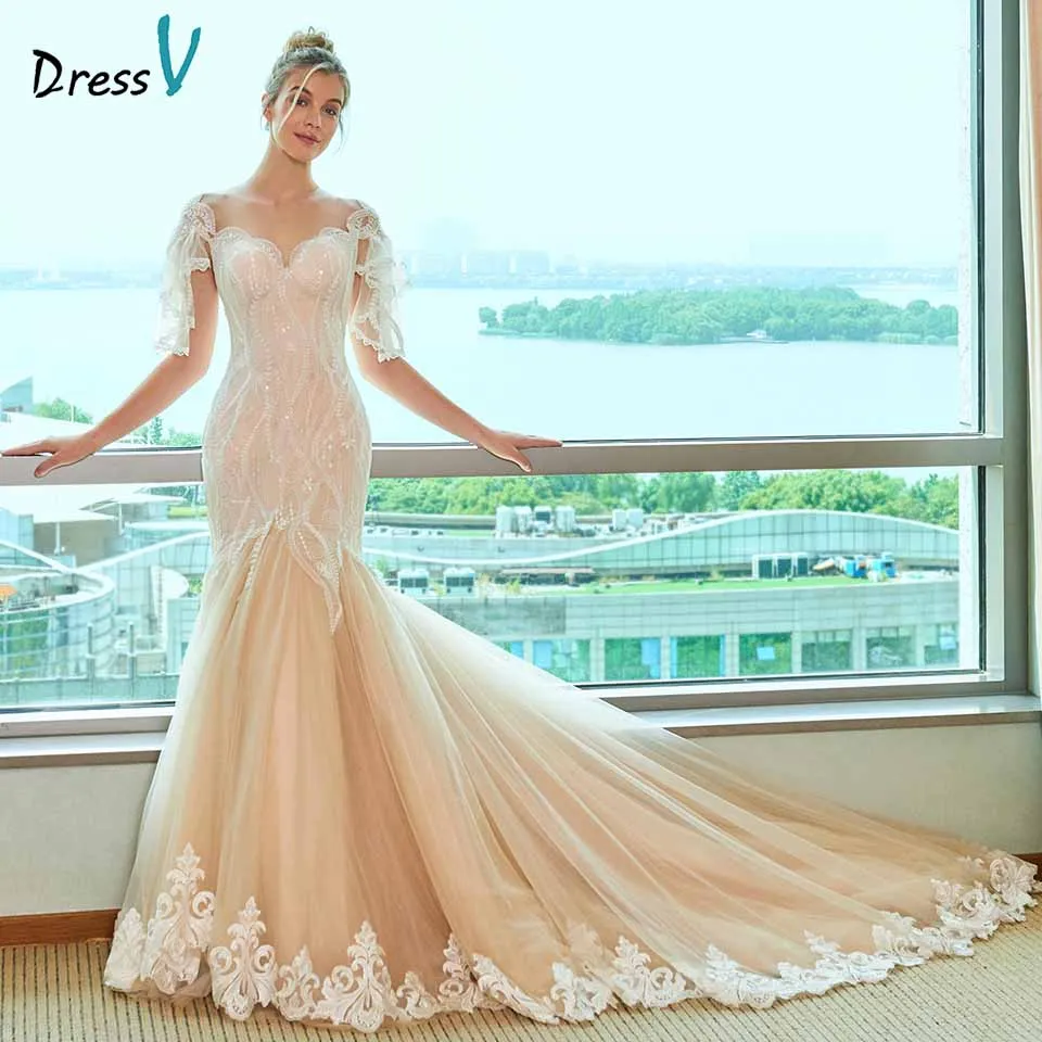 Dressv sweetheart neck wedding dress mermaid appliques lace cap sleeves floor length bridal outdoor&church wedding dresses
Dressv sweetheart neck wedding dress mermaid appliques lace cap sleeves floor length bridal outdoor&church wedding dresses