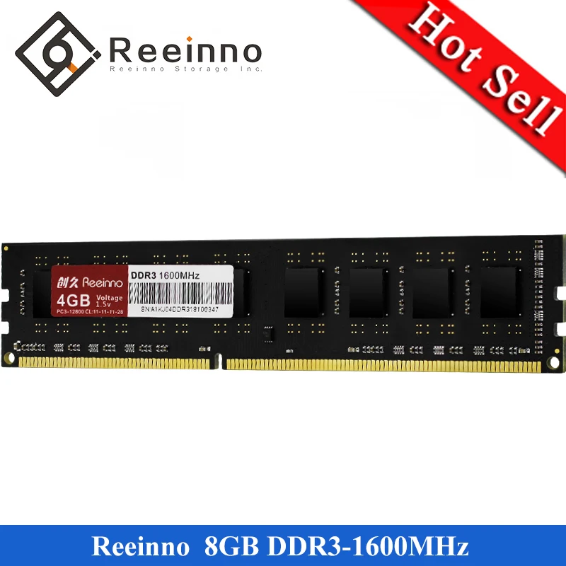 Reeinno memory ram DDR3 8GB 1600MHz Desktop memory 1.5V new high speed memory 240pin Lifetime warranty sell 4GB for Intel
Reeinno memory ram DDR3 8GB 1600MHz Desktop memory 1.5V new high speed memory 240pin Lifetime warranty sell 4GB for Intel