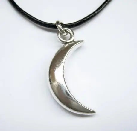 Moon Crescent Necklace Pendant Vintage Silver Charms Collar Wax Cord Choker Necklace Jewelry Women Gifts DIY Accessories B350
Moon Crescent Necklace Pendant Vintage Silver Charms Collar Wax Cord Choker Necklace Jewelry Women Gifts DIY Accessories B350