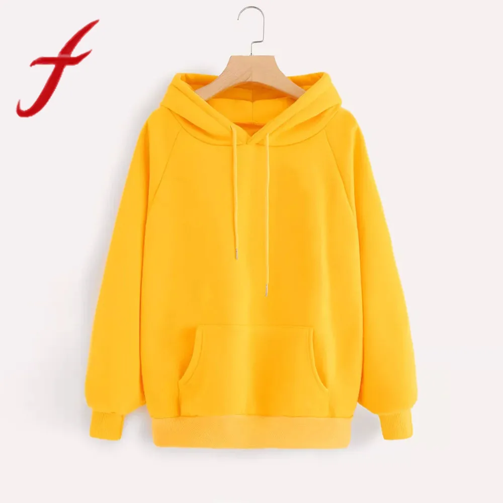 Feitong Autumn Womens Long Sleeve Hoodie Sweatshirt Solid Hooded Pullover Tops With Pocket Sweatshirts sudadera mujer 2019 New
Feitong Autumn Womens Long Sleeve Hoodie Sweatshirt Solid Hooded Pullover Tops With Pocket Sweatshirts sudadera mujer 2019 New