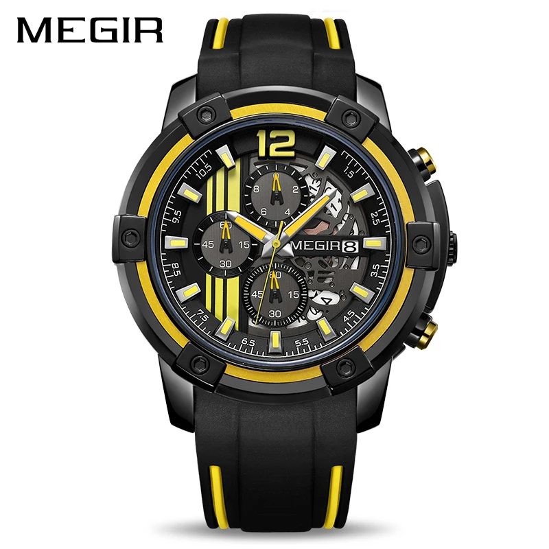 Men Watch MEGIR Quartz with Chronograph Big Dial Army Military Wrist Watches Men Clock Hour Time Montre Homme Relogio Masculino
Men Watch MEGIR Quartz with Chronograph Big Dial Army Military Wrist Watches Men Clock Hour Time Montre Homme Relogio Masculino