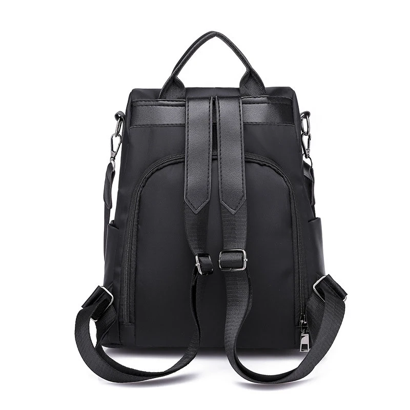 Women Solid Backpack Oxford Waterproof Travel Bag Anti-theft High Capacity Teenage Student Double Shoulder Bags Mochila BP0266 (11)