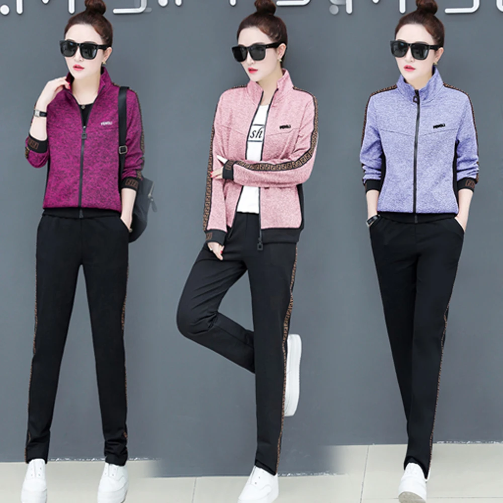 3 2 Piece Set Tracksuits for Women Outfit Plus Size Jacket Coat Top Pant Suits Sportswear Co-ord Set 2019 Winter Autumn Clothing
3 2 Piece Set Tracksuits for Women Outfit Plus Size Jacket Coat Top Pant Suits Sportswear Co-ord Set 2019 Winter Autumn Clothing