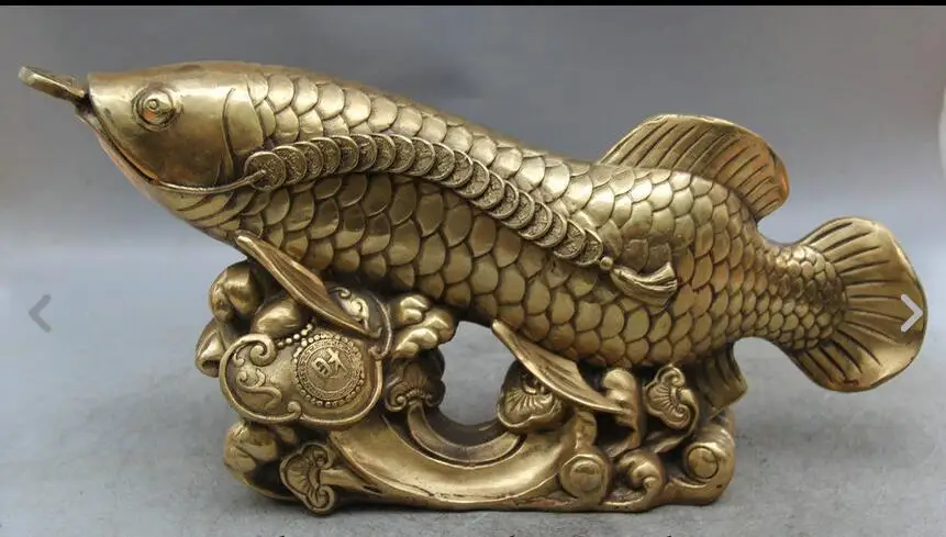 6710586++16" Lucky Chinese Folk Feng Shui Brass Barracuda Fish Animal Money Wealth Statue
6710586++16" Lucky Chinese Folk Feng Shui Brass Barracuda Fish Animal Money Wealth Statue