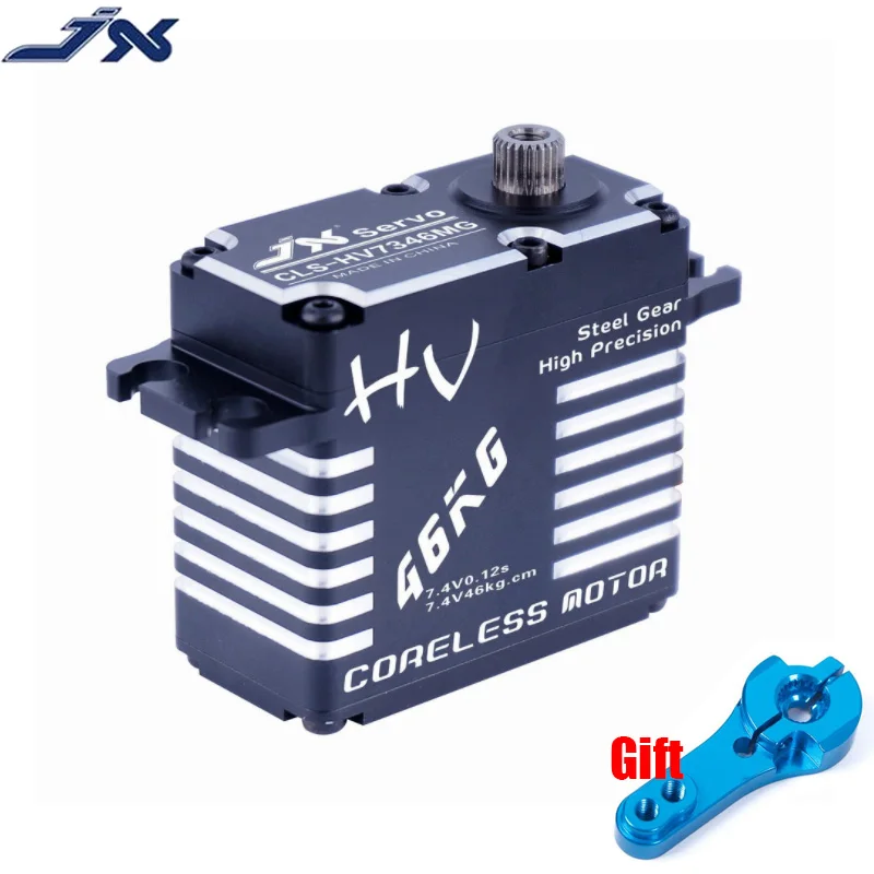 Jx CLS-HV7346MG 46KG HV Steel Gear Full CNC Aluminium Shell Coreless Servo for helicopter waterproof
Jx CLS-HV7346MG 46KG HV Steel Gear Full CNC Aluminium Shell Coreless Servo for helicopter waterproof
