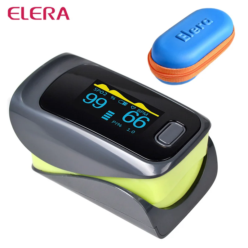 ELERA NEW Digital Finger Pulse Oximeter WITH CASE Blood Oxygen a Finger SPO2 PR PI Oximetro de dedo Portable Oximeter
ELERA NEW Digital Finger Pulse Oximeter WITH CASE Blood Oxygen a Finger SPO2 PR PI Oximetro de dedo Portable Oximeter