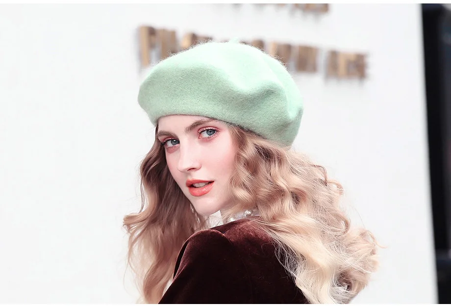 100% Pure Wool Fashion Beret Hat Women Felt Beret British Style Girls Beret Hat Lady Solid Color Slouchy Winter Hats Female 100% Pure Wool Fashion Beret Hat Women Felt Beret British Style Girls Beret Hat Lady Solid Color Slouchy Winter Hats Female