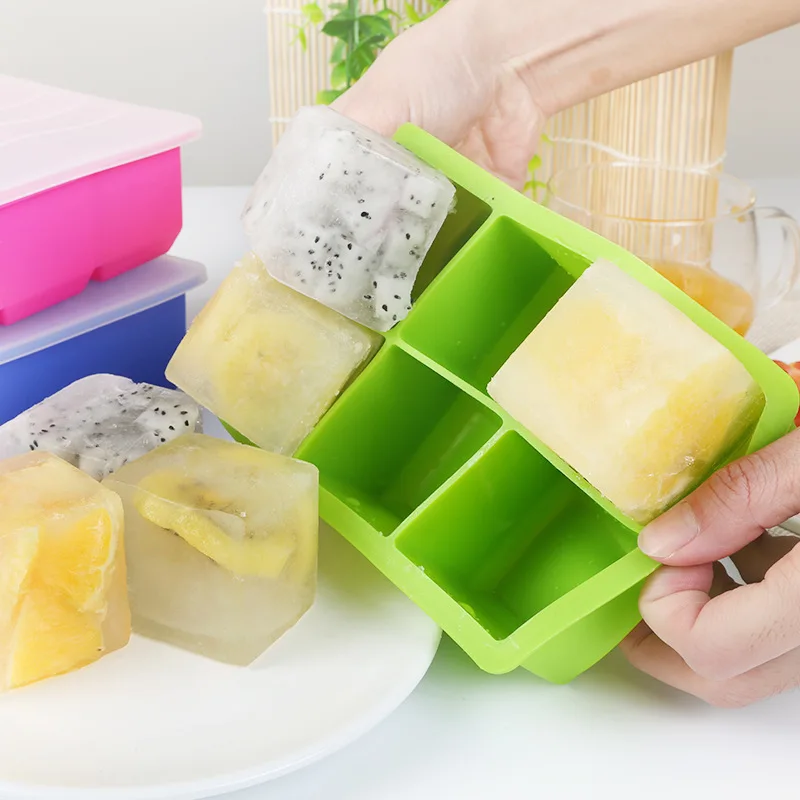 1PC Ice Cube Tray Pudding Mold 6 Grilds Silicone Mold DIY Fruit Popsicle Ice Maker Household Kitchen Bar Drinking Accessories 
1PC Ice Cube Tray Pudding Mold 6 Grilds Silicone Mold DIY Fruit Popsicle Ice Maker Household Kitchen Bar Drinking Accessories