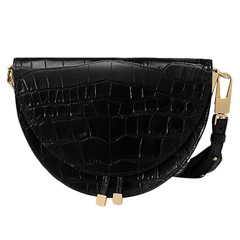 Saddle Bag Animal Print Alligator Leather Bag Round Handbag Women Vintage Half Moon Bags New Ins Fashion
Saddle Bag Animal Print Alligator Leather Bag Round Handbag Women Vintage Half Moon Bags New Ins Fashion