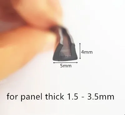 Rubber Sealing U Strip 4x5x4mm for 1.5 - 3.5mm thick Glass Metal Car Wood Panel Board Edge Encloser Shield Black
Rubber Sealing U Strip 4x5x4mm for 1.5 - 3.5mm thick Glass Metal Car Wood Panel Board Edge Encloser Shield Black