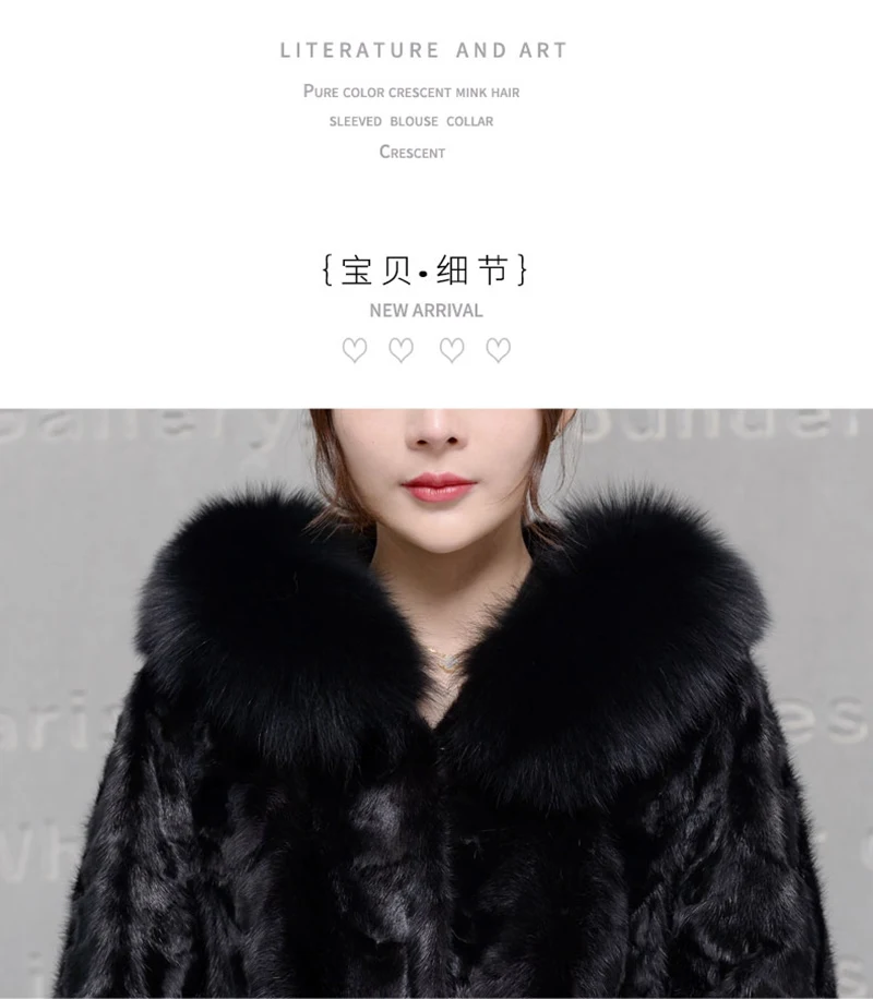 100% genuine natural mink fur coat with hoody long (14)