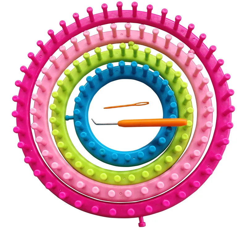 4 Size/1 Set DIY Tool Kit Plastic Round Circle Creative Hat Scarf Sweater Circle Looms High Quality Hand Knitting Knit Loom
4 Size/1 Set DIY Tool Kit Plastic Round Circle Creative Hat Scarf Sweater Circle Looms High Quality Hand Knitting Knit Loom