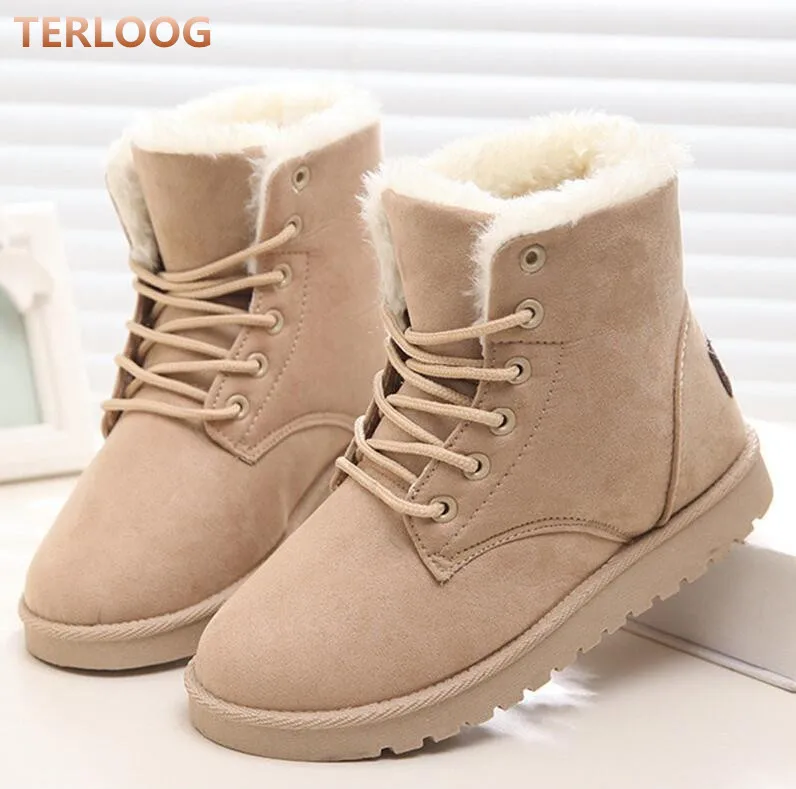 Women Winter Snow Boots Warm Flat Plus Size Platform Lace Up Ladies Women Shoes 2019 New Flock Fur Suede Ankle Boots Femal X680
Women Winter Snow Boots Warm Flat Plus Size Platform Lace Up Ladies Women Shoes 2019 New Flock Fur Suede Ankle Boots Femal X680