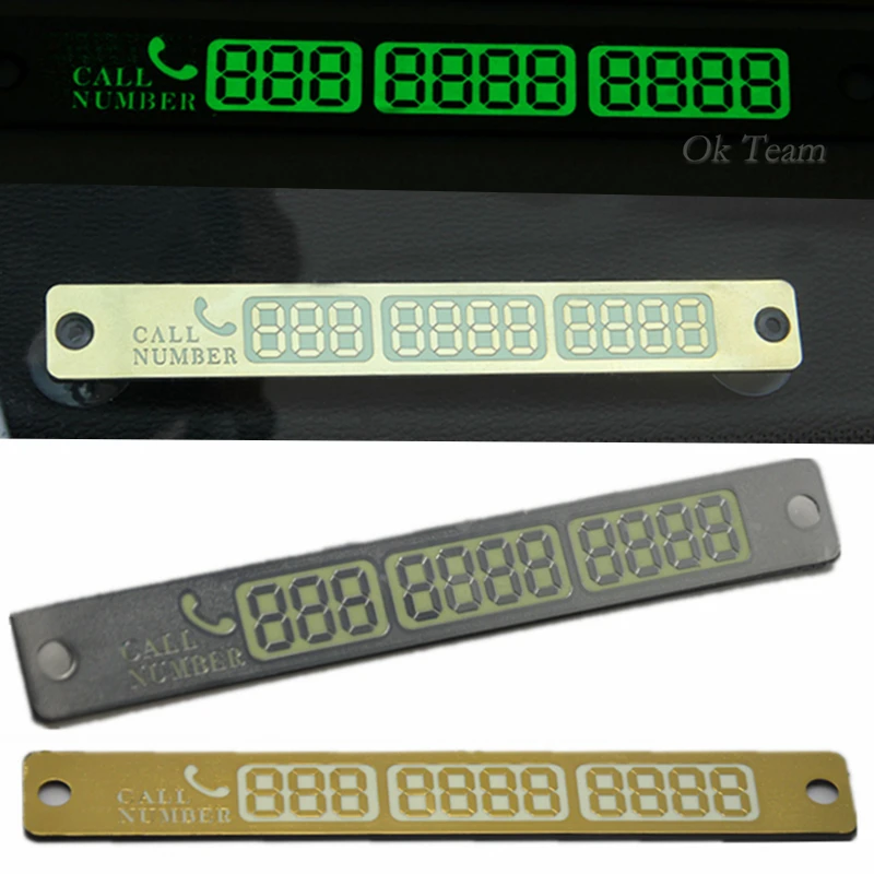Universal 15*2cm Luminous Temporary Car Parking Card Magnetic Phone Number Card Plate Sucker Car Sticker God Silver Car Styling
Universal 15*2cm Luminous Temporary Car Parking Card Magnetic Phone Number Card Plate Sucker Car Sticker God Silver Car Styling