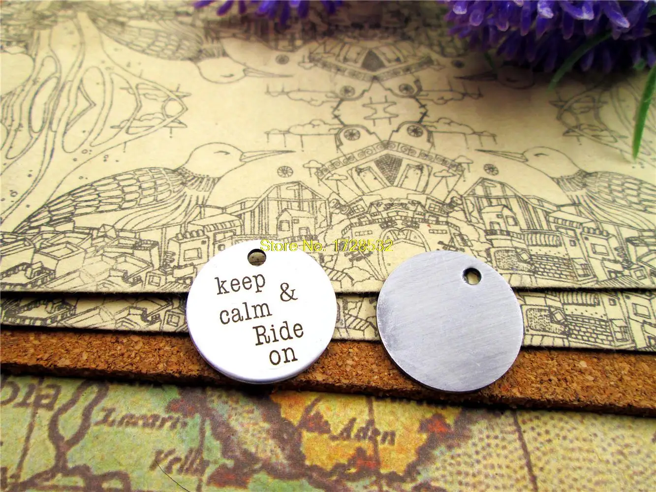 20pcs--20mm stainless steel circle round " keep & calm ride on " version 2 one side DIY Charms Pendants
20pcs--20mm stainless steel circle round " keep & calm ride on " version 2 one side DIY Charms Pendants