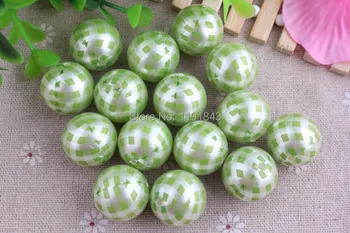 Latest 100pcs/lot 20mm chunky jewelry ivory Imitation Imitation pearl print green color gingham beads for kids jewelry making!!
Latest 100pcs/lot 20mm chunky jewelry ivory Imitation Imitation pearl print green color gingham beads for kids jewelry making!!