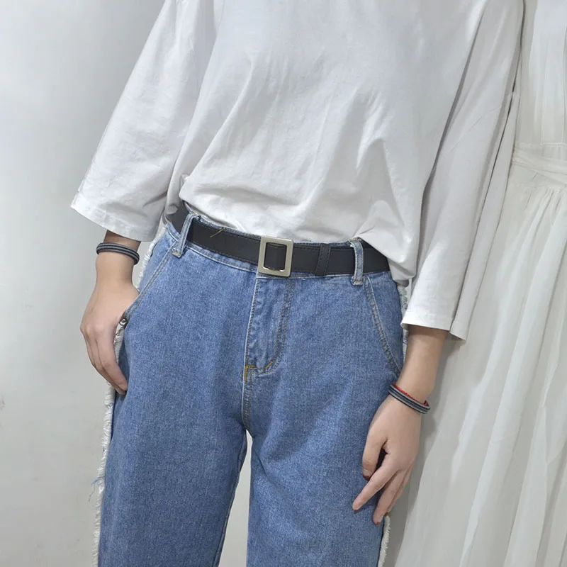 Dull Sliver Square Buckle Belts For Female Leisure Jeans Wild No Pin metal Buckle PU Leather Strap New Fashion Belt Bg-810
Dull Sliver Square Buckle Belts For Female Leisure Jeans Wild No Pin metal Buckle PU Leather Strap New Fashion Belt Bg-810