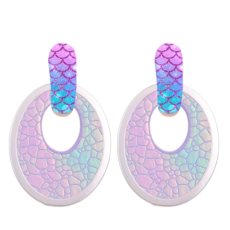 Sehuoran Leather Oorbellen Big Oval Drop Earrings For Women Bohemian Statement Earrings Fashion Jewelry Wholeaale Gifts (5)