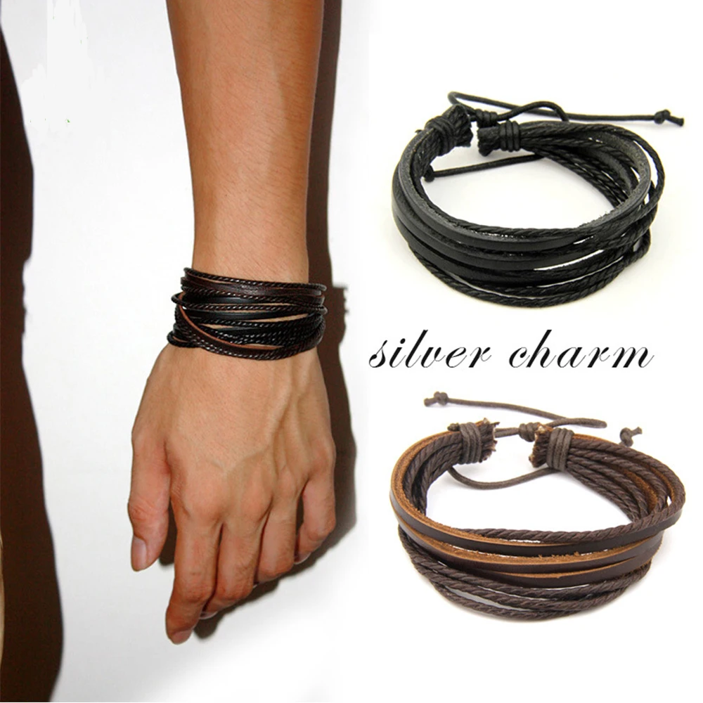 EVBEA Braided PU Leather Bracelets for Men Bangle & Bracelet Fashion Men Jewelry Black Brown White
EVBEA Braided PU Leather Bracelets for Men Bangle & Bracelet Fashion Men Jewelry Black Brown White