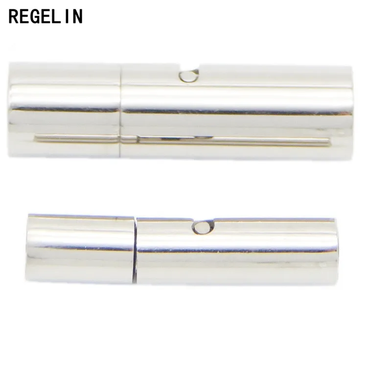 REGELIN Silver Tone Barrel Clasps with Safety Snap Lock Clasp 2pcs for 3/4/5/6mm Round DIY Bracelets Necklace Jewelry Making
REGELIN Silver Tone Barrel Clasps with Safety Snap Lock Clasp 2pcs for 3/4/5/6mm Round DIY Bracelets Necklace Jewelry Making