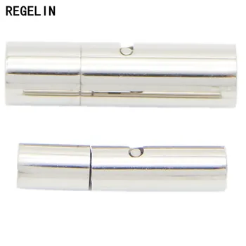 REGELIN Silver Tone Barrel Clasps with Safety Snap Lock Clasp 2pcs for 3/4/5/6mm Round DIY Bracelets Necklace Jewelry Making
REGELIN Silver Tone Barrel Clasps with Safety Snap Lock Clasp 2pcs for 3/4/5/6mm Round DIY Bracelets Necklace Jewelry Making
