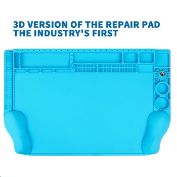 3D Heat Resistant ESD Soldering Mat Soft Silicone Insulation Pad Work Pad Hot Air Gun BGA Soldering Station Repair Tool
3D Heat Resistant ESD Soldering Mat Soft Silicone Insulation Pad Work Pad Hot Air Gun BGA Soldering Station Repair Tool
