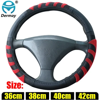 Size 36cm 38cm 40cm 42cm Black Red Car Steering Wheel Cover PU Leather + Silica gel Non-slip for Car SUV Bus Truck Scania Boat
Size 36cm 38cm 40cm 42cm Black Red Car Steering Wheel Cover PU Leather + Silica gel Non-slip for Car SUV Bus Truck Scania Boat