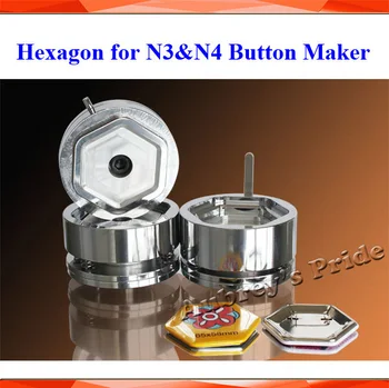 Hexagon 65x58mm Interchangeable Die Mould for N3 and N4 New Pro Badge Machine Button Maker
Hexagon 65x58mm Interchangeable Die Mould for N3 and N4 New Pro Badge Machine Button Maker