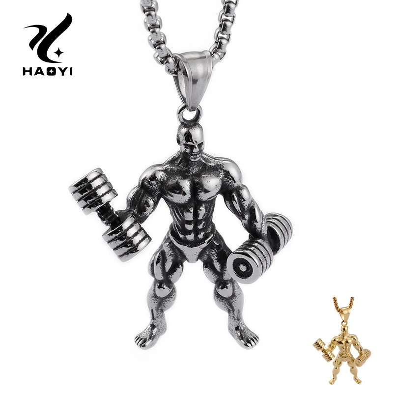 Stainless Steel Muscular Man Metal Pendant Necklace With Box Chain Personalized Fashion Male Jewelry
Stainless Steel Muscular Man Metal Pendant Necklace With Box Chain Personalized Fashion Male Jewelry