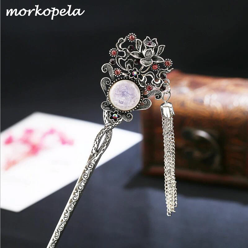 Morkopela Chinese Style Charm Hair Stick Ceramic Stone Hairpin Accessories Women Banquet Tassel Hairpins Stick Jewelry
Morkopela Chinese Style Charm Hair Stick Ceramic Stone Hairpin Accessories Women Banquet Tassel Hairpins Stick Jewelry