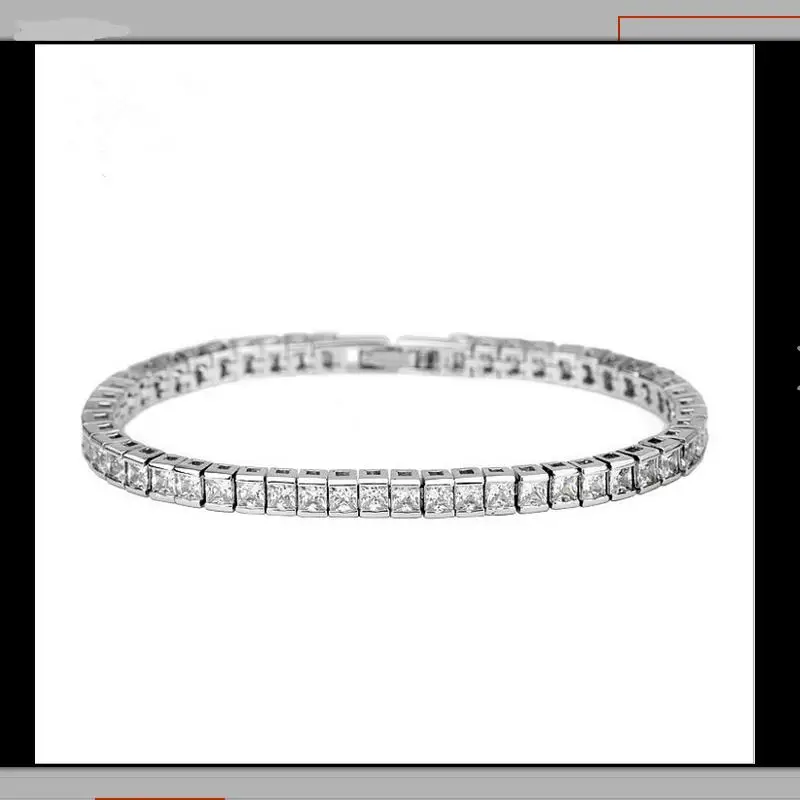 547ZHAO S925 silver Princess Fang Bracelets Female models Imitation Real diamonds bracelet Simple
547ZHAO S925 silver Princess Fang Bracelets Female models Imitation Real diamonds bracelet Simple