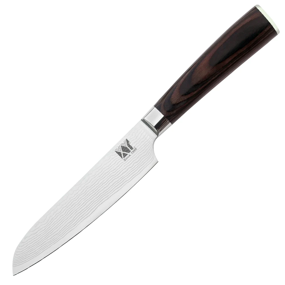 New brand 5 inch Japanese cook's knife VG10 damascus steel kitchen knives sharp santoku knife damascus pattern cooking tools
New brand 5 inch Japanese cook's knife VG10 damascus steel kitchen knives sharp santoku knife damascus pattern cooking tools