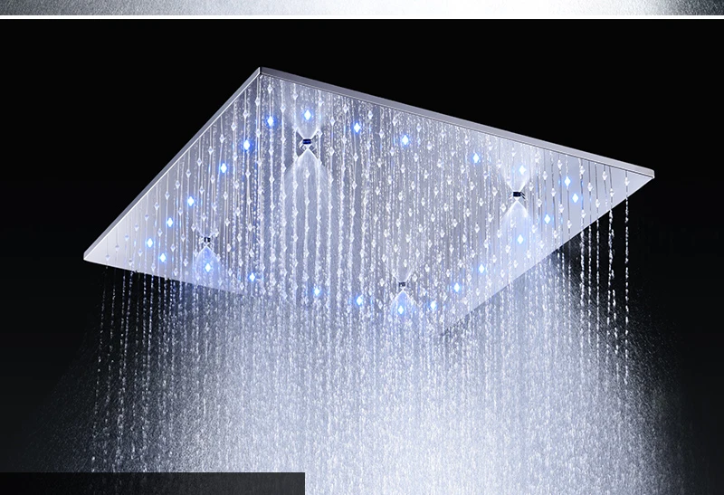 Luxury 20 Inches High Flow Stainless Steel Ceiling Shower Heads Thermostatic Mixer LED Shower Faucet (9)