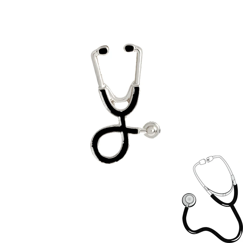 Gold Silver Black Stethoscope Brooch Collar Corsage Shirt bag cap Jacket Pin Gift for Doctors Nurse Physicians Medical Student
Gold Silver Black Stethoscope Brooch Collar Corsage Shirt bag cap Jacket Pin Gift for Doctors Nurse Physicians Medical Student