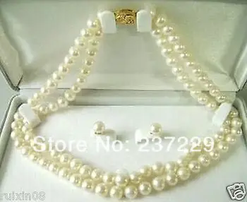 A0503 Wholesale price Fast shipping + aAAA 7-8MM Rare salt water Pearl Necklace Earring Set 18" (0430)
A0503 Wholesale price Fast shipping + aAAA 7-8MM Rare salt water Pearl Necklace Earring Set 18" (0430)