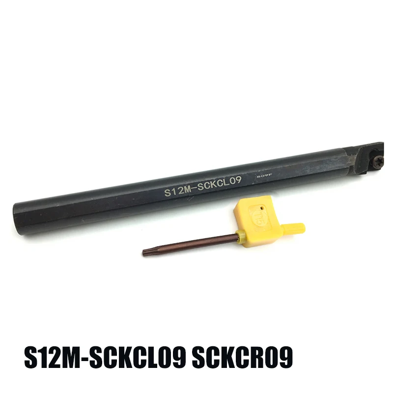S12M-SCKCR09/S12M-SCKCL09, инструмент угол режущей кромки 12 мм Внутренний токарный инструмент держатель расточной штанги использование карбида вольфрама
S12M-SCKCR09/S12M-SCKCL09, инструмент угол режущей кромки 12 мм Внутренний токарный инструмент держатель расточной штанги использование карбида вольфрама